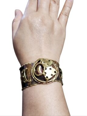 Vtg.  Mixed Metal Cuff Bracelet